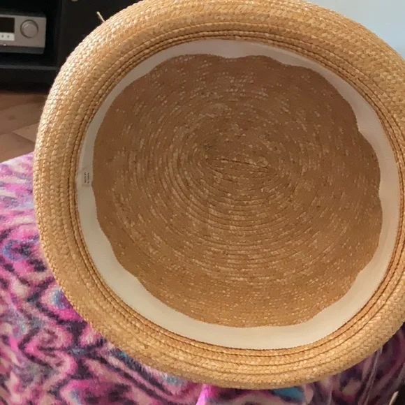 Classic Straw Hat with Black Band - Picture 2 of 5